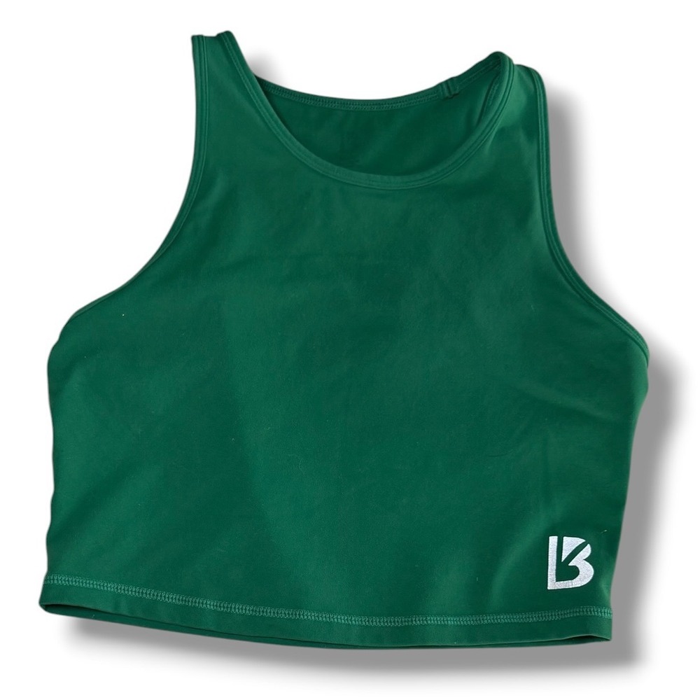Buffbunny Game Changer Tank Top Women Medium Green High Neck Cropped Activewear